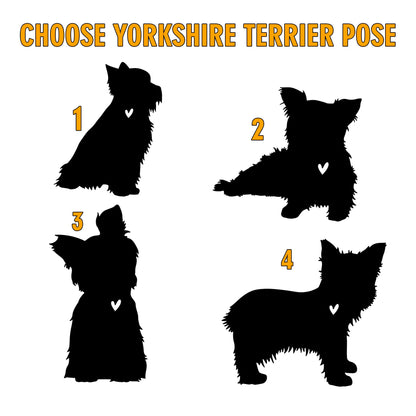 Yorkshire Terrier Dog Memorial Suncatcher, Personalized with Name Date Dog Breeds Suncatcher, Pet Loss Suncatcher, Gifts for Dog Lovers, Dog Memorial Ornament Loss of Pet Sympathy Gift