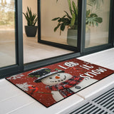 Snowman Christmas Doormat – Let It Snow Welcome Mat