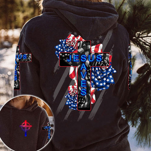 Jesus Saves US Unisex Size Hoodie