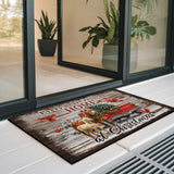 Christmas Horse Doormat – Rustic Farmhouse Holiday Welcome Mat