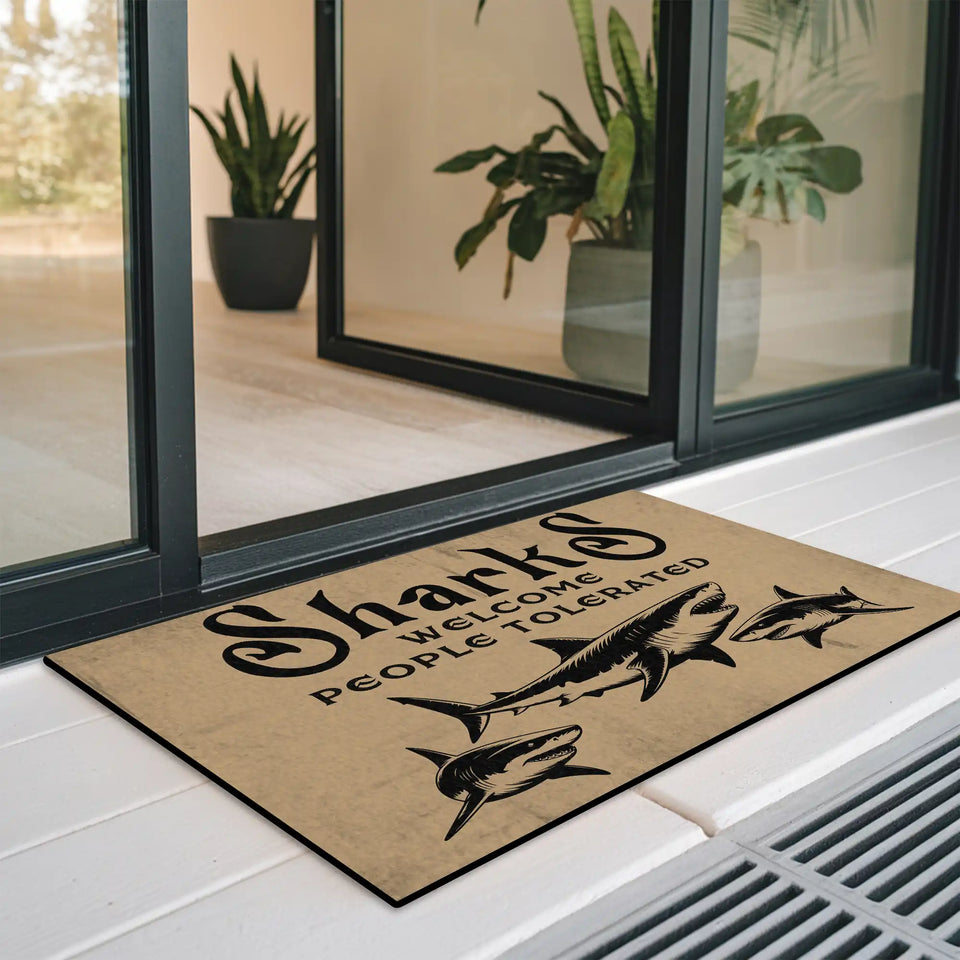 Funny Shark Doormat – Shark Lover Welcome Mat