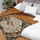 Personalized Couple Blanket – Custom Names Deer Camo Love Gift