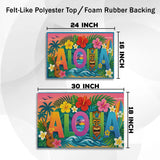 Tropical Aloha Doormat – Hawaiian Floral Beach Welcome Mat
