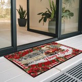 Farmhouse Christmas Doormat – Red Truck Holiday Welcome Mat