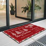 Personalized Family Christmas Doormat – Santa Mail Welcome Mat