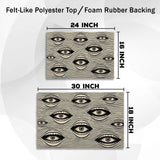 Surreal Eye Mouth Doormat – Black & White Optical Art Mat