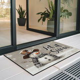 Snowman Winter Doormat – Let It Snow Welcome Mat