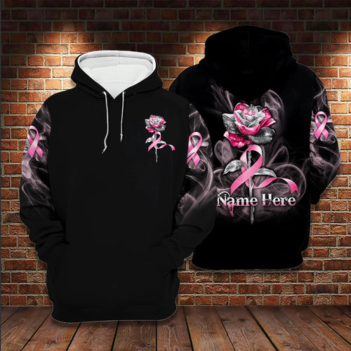 October Pink For Girl Woman Breast Rose Personalized Unisex Hoodie