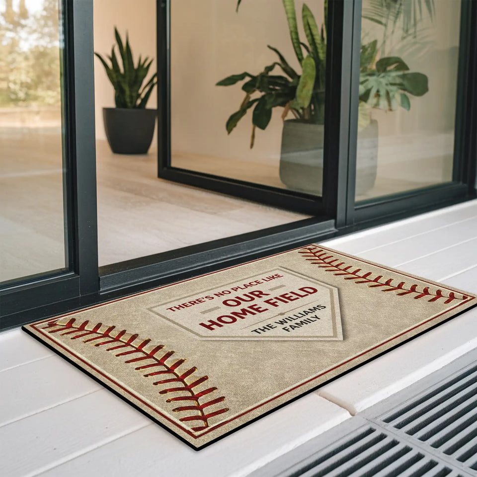 Personalized Baseball Family Doormat – Custom Family Name Mat