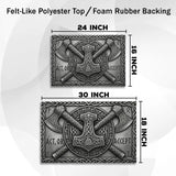 Norse Viking Axe Doormat – Rune & Mjolnir Welcome Mat