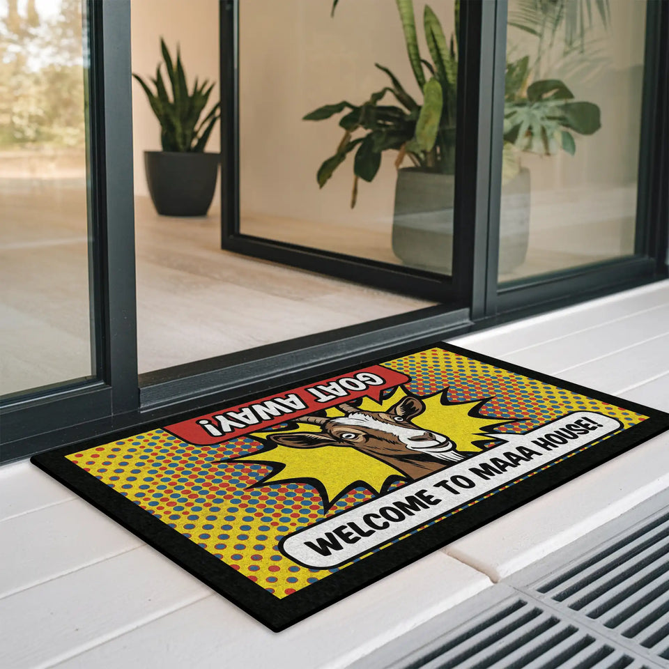 Funny Goat Doormat – Goat Lover Welcome Mat
