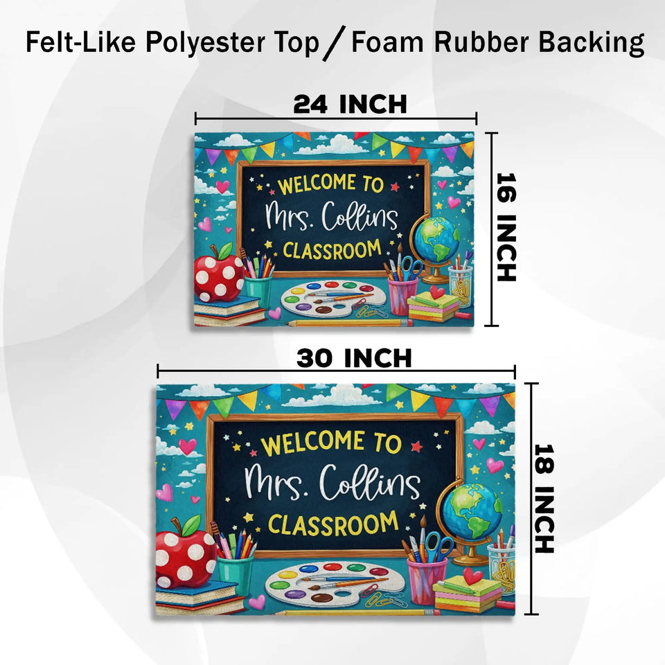 Personalized Teacher Doormat – Custom Classroom Welcome Mat