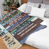 Personalized Wife Blanket From Husband – Rustic Wood Love Gift