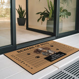 Personalized Pet Mugshot Doormat – Custom Photo & Funny Text Mat