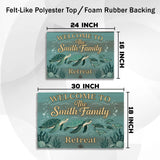 Personalized Sea Turtle Retreat Doormat – Custom Family Name Mat