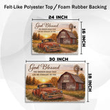Personalized Rustic Couple Doormat – Custom Names & Date Farm Mat