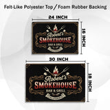 Personalized Smokehouse Doormat – Custom Name & Place BBQ Mat
