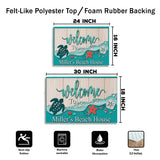 Personalized Beach House Doormat – Custom Family Name Turtle Mat