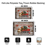 Christmas Horse Doormat – Rustic Farmhouse Holiday Welcome Mat