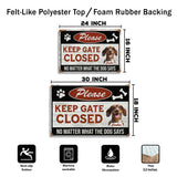 Personalized Dog Gate Doormat – Custom Pet Name Warning Mat