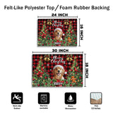 Personalized Dog Christmas Doormat – Custom Pet Name Welcome Mat