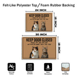 Personalized Cat Doormat – Custom Pet Names Keep Door Closed Mat
