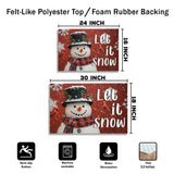 Snowman Christmas Doormat – Let It Snow Welcome Mat