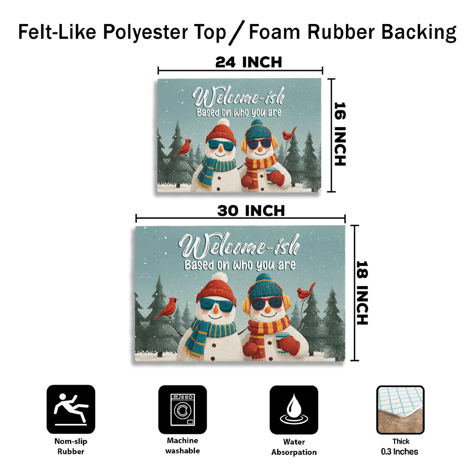 Funny Snowman Winter Doormat – Humorous Welcome Mat