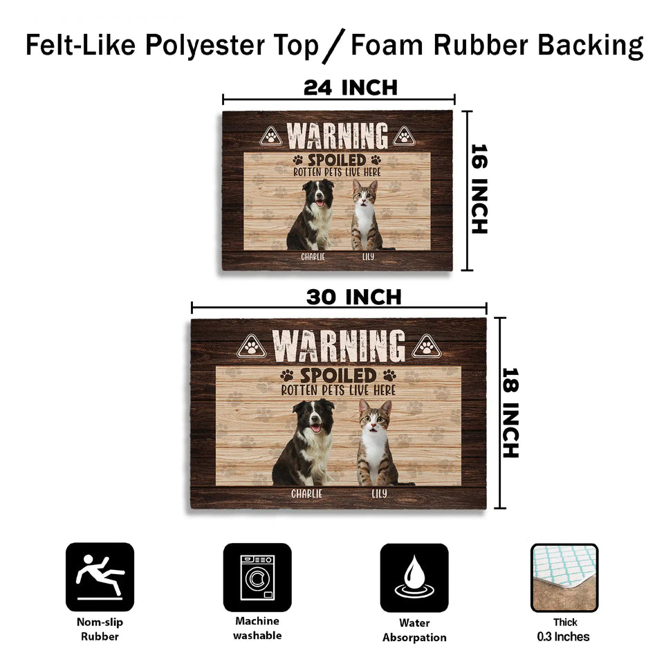 Personalized Pet Photo Doormat – Custom Dog & Cat Welcome Mat