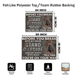 Personalized Doberman Warning Doormat – Custom Name Christian Mat
