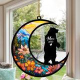 Custom Bear Memorial Suncatcher, Bereavement Gift for Bear Christmas Ornament with Name, Pet Loss Gifts for Bear Hanging Decor, Bear Lover Gifts Loss of Bear Sympathy Gift