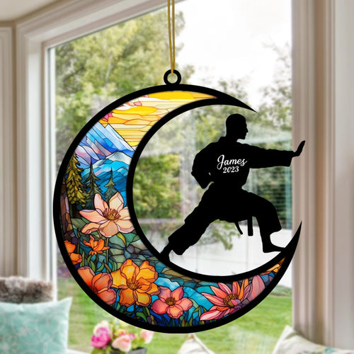 personalized Karate ornament. Christmas ornaments for your tree this year and enjoy them for years to come as you watch your family grow. Or, give personalized ornaments as gifts to everyone on your list to remind them of special moments from the years gone by