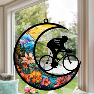 personalized Cycling ornament. Christmas ornaments for your tree this year and enjoy them for years to come as you watch your family grow. Or, give personalized ornaments as gifts to everyone on your list to remind them of special moments from the years gone by. As children grow, grandchildren arrive and new holiday traditions begin, your family, friends and loved ones will cherish the unique history and timeline that custom Christmas ornaments pass down for all to see