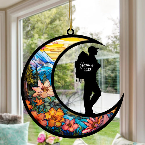 personalized Camping ornament. Christmas ornaments for your tree this year and enjoy them for years to come as you watch your family grow. Or, give personalized ornaments as gifts to everyone on your list to remind them of special moments from the years gone by. As children grow, grandchildren arrive and new holiday traditions begin, your family, friends and loved ones will cherish the unique history and timeline that custom Christmas ornaments pass down for all to see
