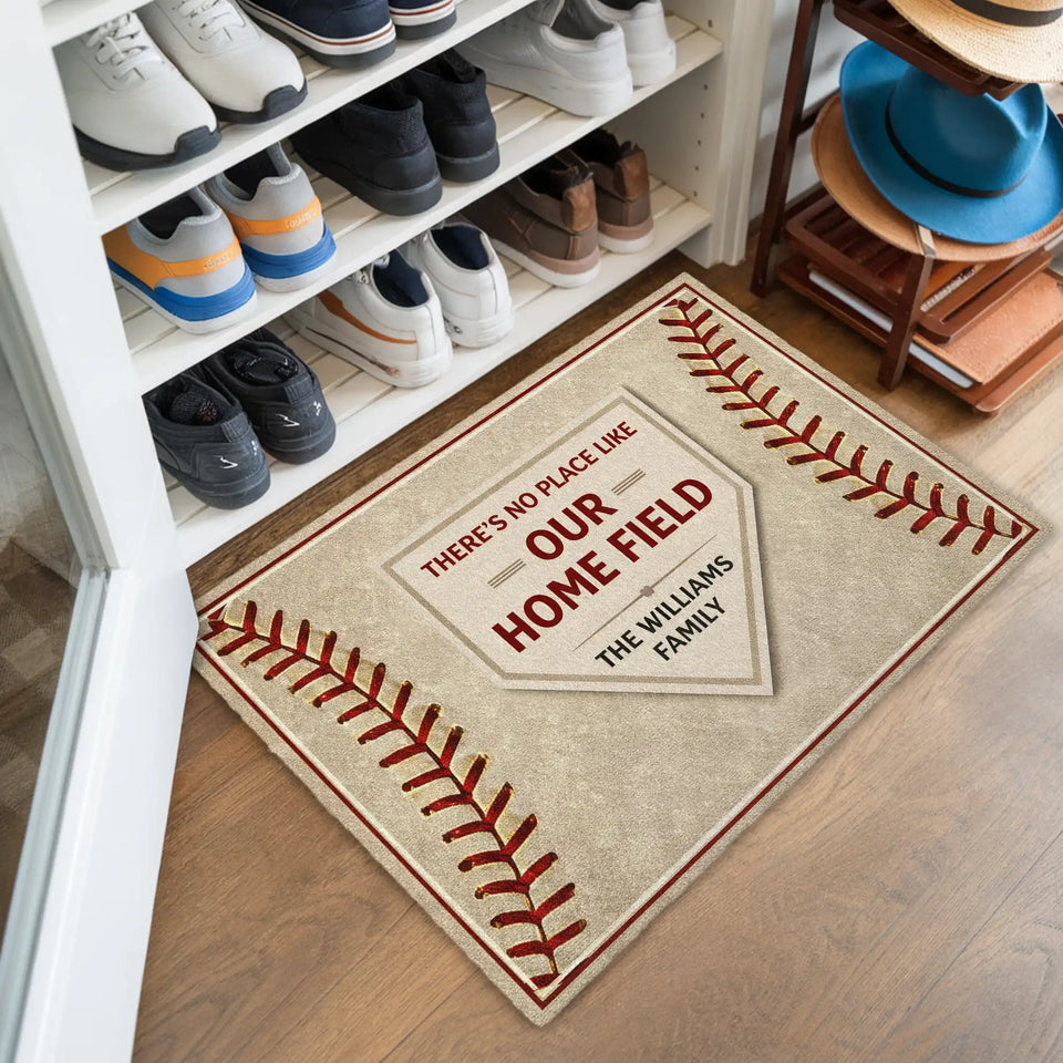 Personalized Baseball Family Doormat – Custom Family Name Mat