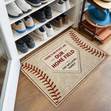 Personalized Baseball Family Doormat – Custom Family Name Mat