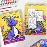 Kawaii Dinosaur Creatures Spiral Bound Coloring Book For Kids, Join the Fun with 30 Festive Coloring Pages, Featuring Kawaii Dinosaur Creatures Celebrating in a Playful and Colorful Atmosphere