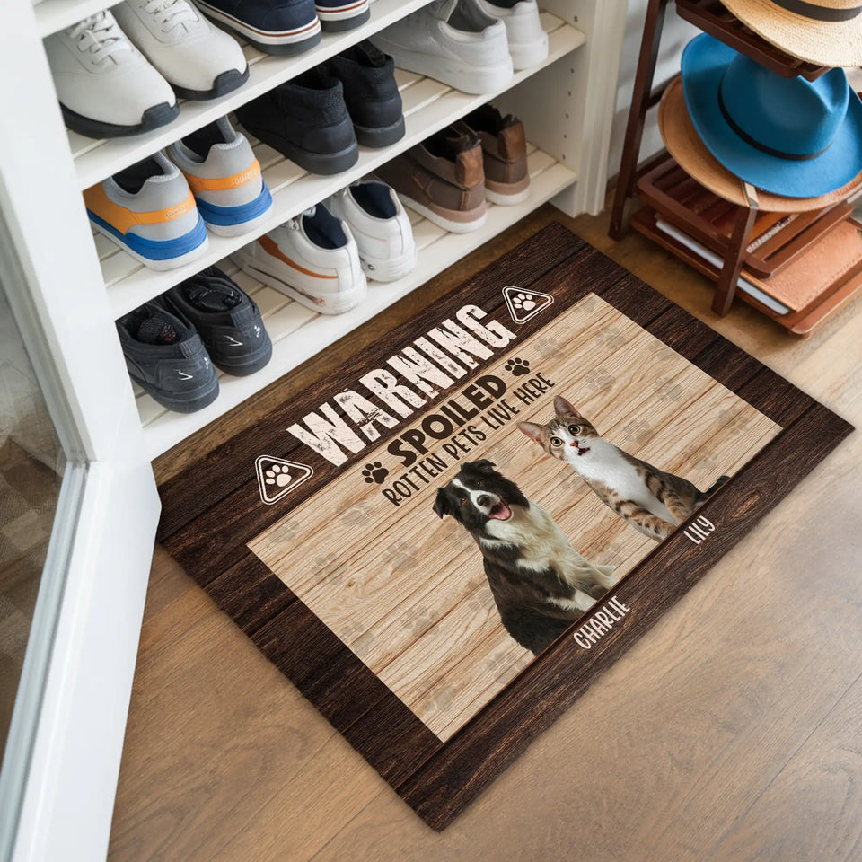 Personalized Pet Photo Doormat – Custom Dog & Cat Welcome Mat