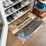 Personalized Diabetes Awareness Doormat – Custom Name Mat