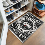 Occult Goat Doormat – Pentagram Skull Gothic Welcome Mat