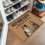 Personalized Cat Doormat – Custom Pet Names Keep Door Closed Mat