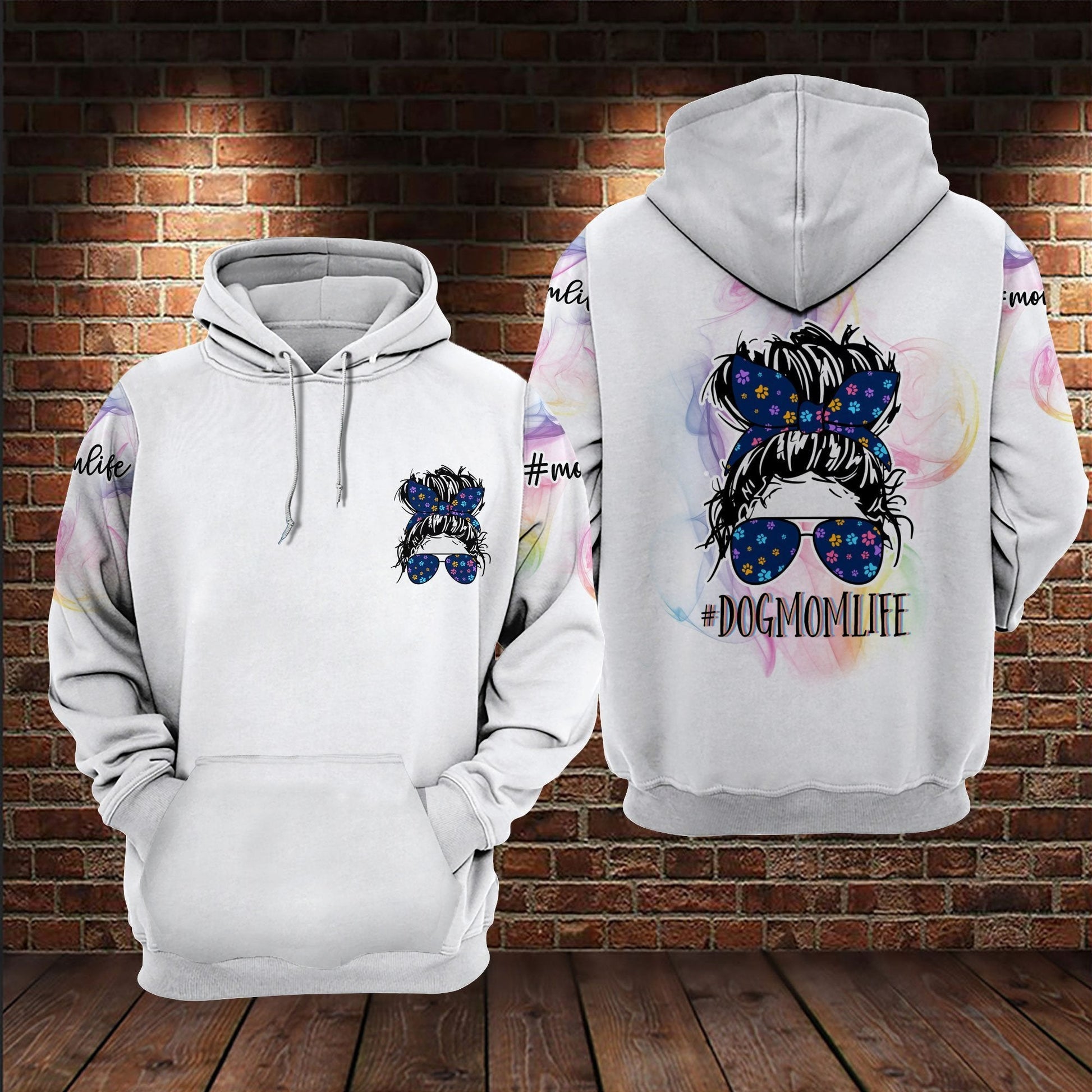 Dog Mom Life All Over Printed Mother's Day Gift Unisex Hoodie