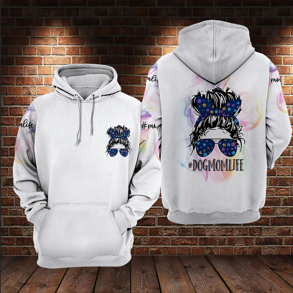 Dog Mom Life All Over Printed Mother's Day Gift Unisex Hoodie