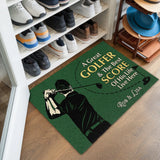 Personalized Golf Couple Doormat – Custom Names Welcome Mat