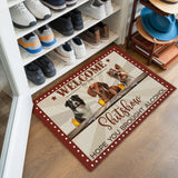 Personalized Dog Bar Doormat – Custom Pet Names Funny Welcome Mat