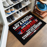 Patriotic Prayer Doormat – American Flag Welcome Mat