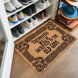 Viking Knotwork Doormat – Old Gods Warning Welcome Mat