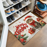 Christmas Cat Doormat – Merry Christmas Kitten Welcome Mat