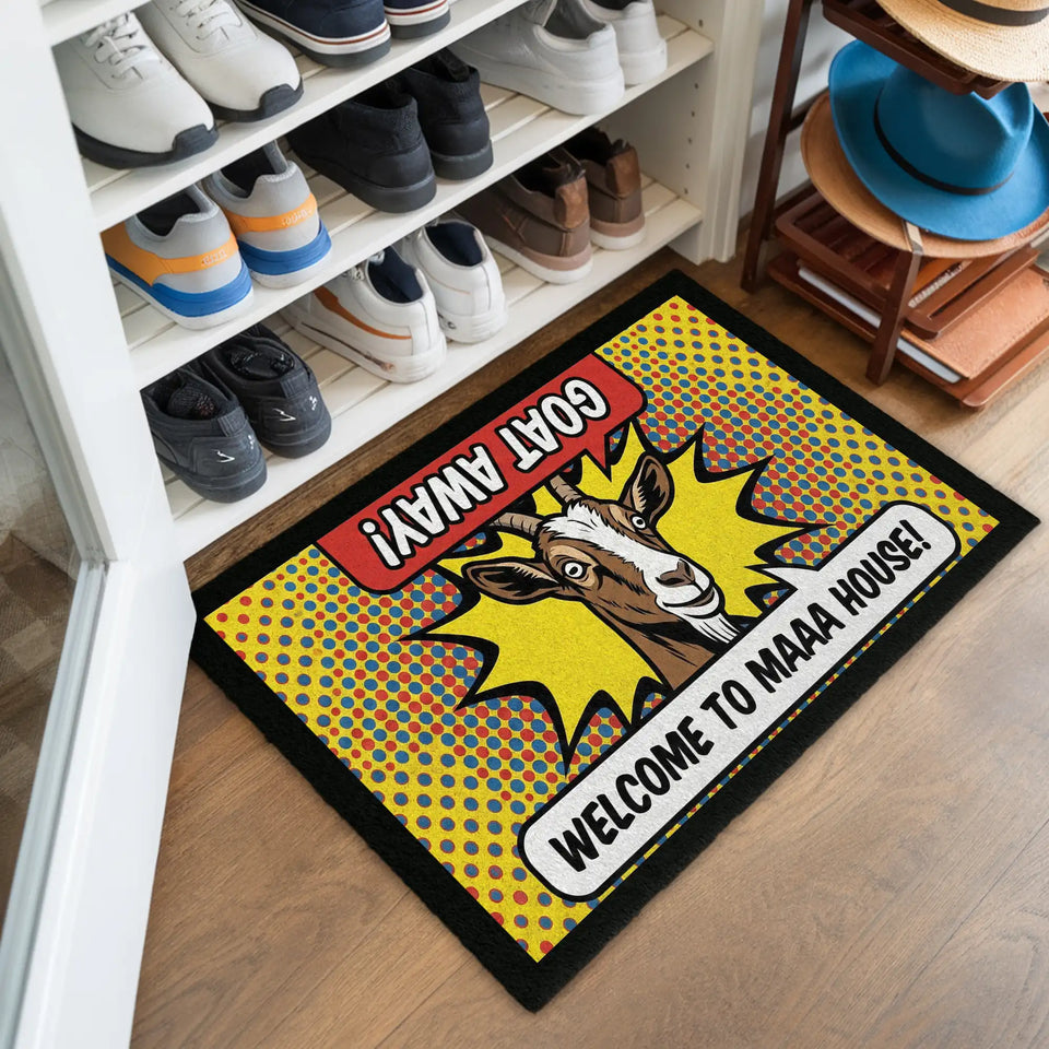Funny Goat Doormat – Goat Lover Welcome Mat