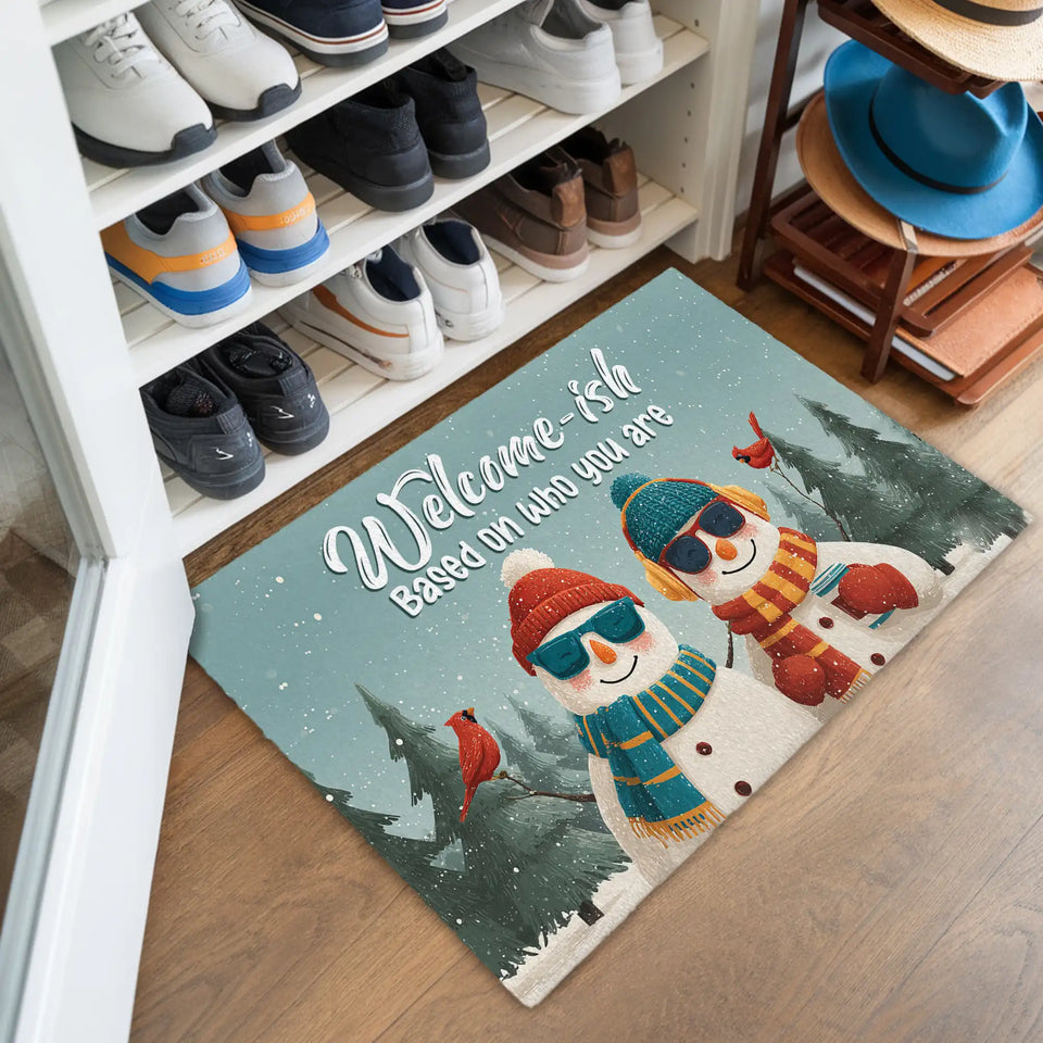 Funny Snowman Winter Doormat – Humorous Welcome Mat